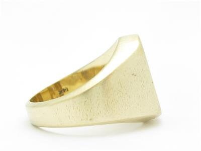 LIV 14k Yellow Gold & Diamonds Men's Design Vintage 16.08mm Wide Band Ring Gift
