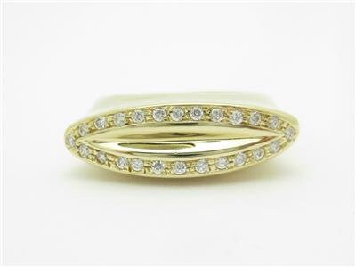 LIV 14k Yellow Gold Diamond Evil Eye Design Long Band Ring 0.50ct tw G/VS1