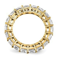 LIV 14k Yellow Gold Princess Cut Eternity Design Band Ring 7.20ct G/I1 Made to Order