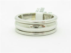LIV 14k White Gold Wide Design High Polished Shiny Wedding Band Comfort Fit Ring New