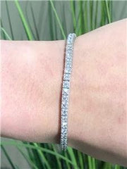 LIV 14k White Gold & Genuine White Diamonds 2.64ct G/VS1 Classic Tennis Bracelet