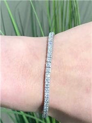 LIV 14k White Gold & Genuine White Diamonds 2.64ct G/VS1 Classic Tennis Bracelet