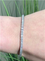 LIV 14k White Gold & Genuine White Diamonds 2.64ct G/VS1 Classic Tennis Bracelet