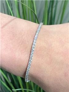 LIV 14k White Gold & Genuine White Diamonds 3.53ct G/VS1 Classic Tennis Bracelet