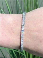 LIV 14k White Gold & Genuine White Diamonds 2.64ct G/VS1 Classic Tennis Bracelet