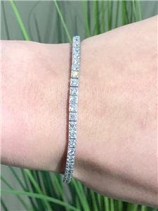 LIV 14k White Gold & Genuine White Diamonds 2.64ct G/VS1 Classic Tennis Bracelet