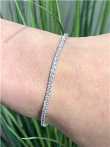 LIV 14k White Gold & Genuine White Diamonds 3.53ct G/VS1 Classic Tennis Bracelet