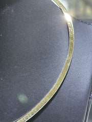 LIV 14k Yellow Gold Unique Hand Made Vintage Cable Cobra Design Tennis Choker Necklace 16" Length 23.3 Grams Gift
