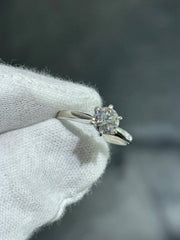 LIV 14k White Gold Round Brilliant Cut Diamond Engagement Ring 1.00ct tw Size 7 Gift