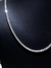 LIV 14k White Gold & Diamonds 11.46ct tw Classic Round Cut Diamond Tennis Necklace