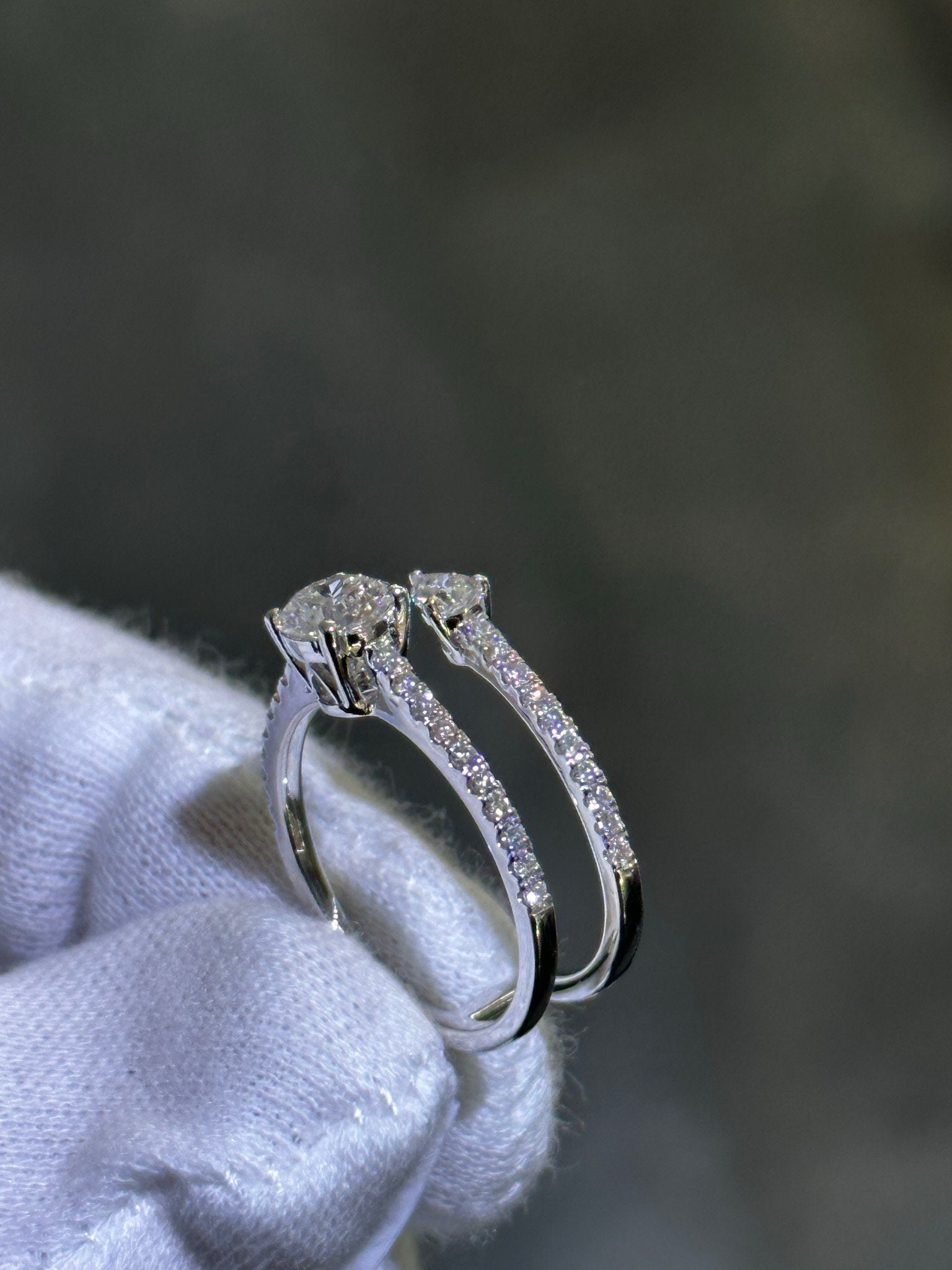 LIV 14k White Gold Lab Grown Round Cut Diamond Wedding Band Bridal Ring 1.26ct tw F-VS1 Size 7
