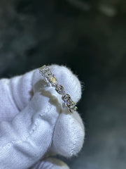 LIV 14k White Gold Lab Grown Pear Shape Diamond Eternity Band Bridal Ring 2.76ct Size 7 F-VS1