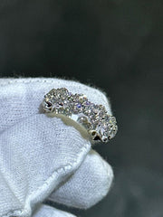 LIV 14k White Gold Lab Grown Round Cut Diamond Eternity Band Bridal Ring 4.93ct Sz 7