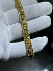 LIV 14k Yellow Gold Hand Made Italian Link Design Stack Bracelet Gift 9.2 Grams