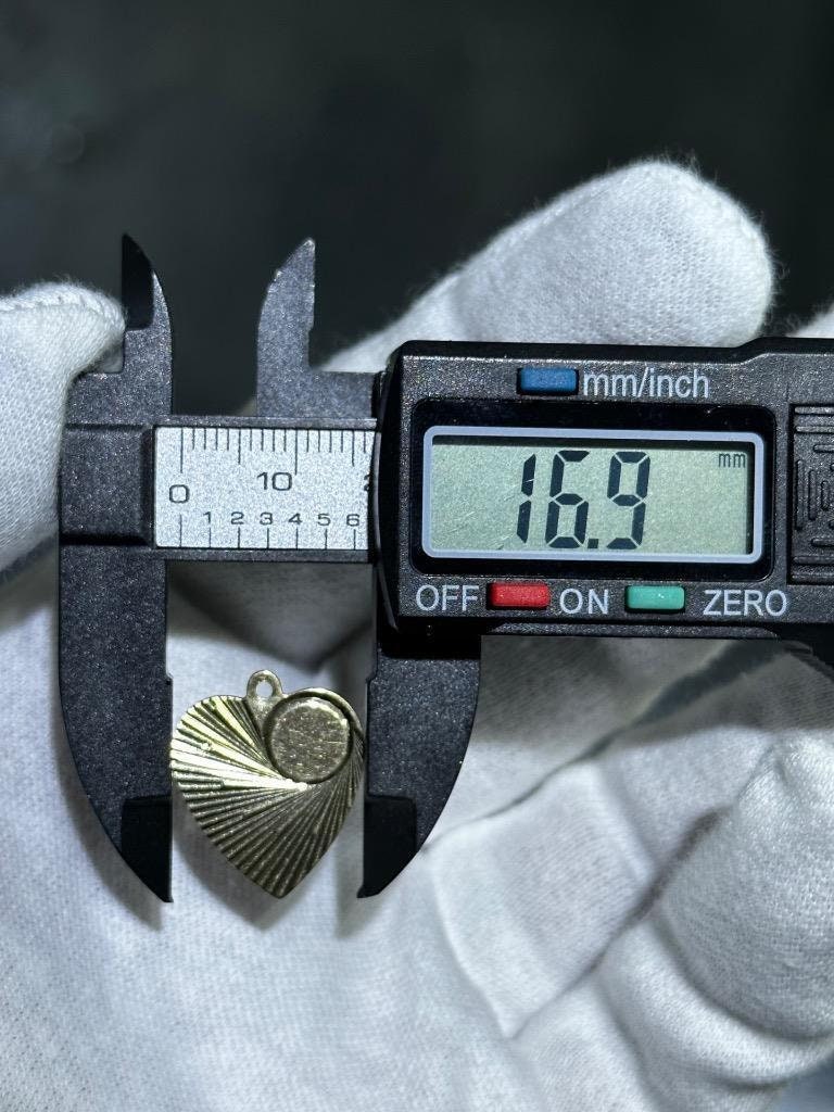 LIV 14k Yellow Gold Diamond Cut Heart Design Vintage Engravable Charm Pendant 1.4 Gr